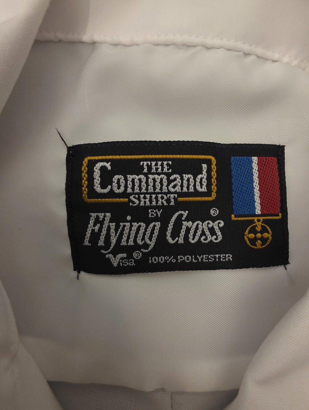 Flying Cross The Command White Men's Casual Button-Down Shirt